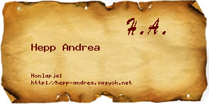 Hepp Andrea névjegykártya