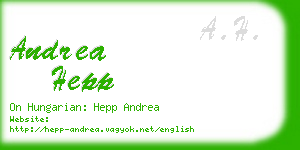 andrea hepp business card